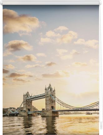 Lichtblick Original Seitenzugrollo »Rollo Klemmfix, ohne Bohren, blickdicht, Tower Bridge - Rot Weiss« blickdicht Blendschutz Sichtschutz freihängend