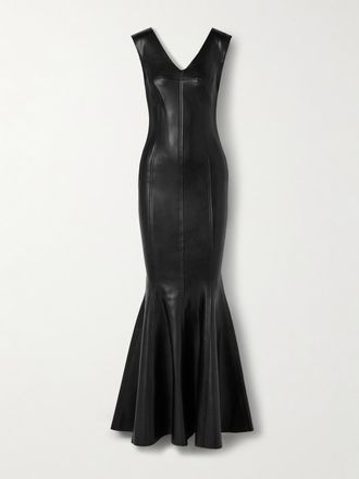 Norma Kamali Abito Vegan A Pannelli Grace - Nero
