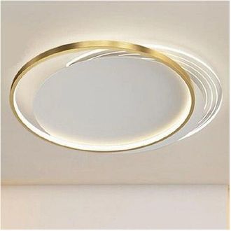 Trade Shop Trade Shop Traesio - Trade Shop - Plafoniera Led 30 w Cerchio Oro Lampadario Da Soffitto Tondo Luce Naturale 70715