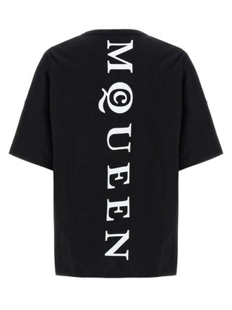 Alexander McQueen Logo-Print Cotton T-Shirt - Black