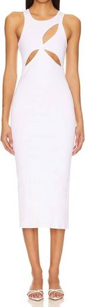 Mother of All Ariel Rib Cut-Out Sleeveless Dress In White
