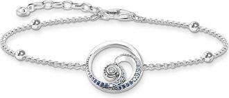 Thomas Sabo Armband Golf met Blauwe Stenen Blauw- Zilverkleurig A2045-644-1-L19V - Dames - Armbanden - Grijs - ONE Size - Accessoires