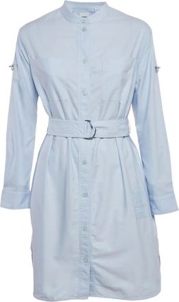 Burberry Blousejurk met geborduurd logo en ceintuur - Blauw
