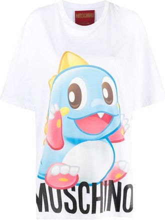 Moschino anime-print organic-cotton T-shirt - women - Organic Cotton - M - White