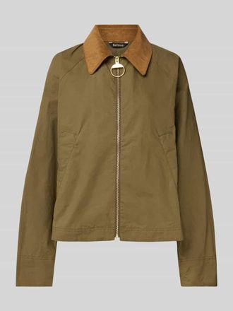 Barbour Jacke mit Leistentaschen Modell CATLIN in Oliv, Gr&ouml;&szlig;e 44
