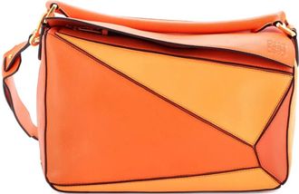 Loewe Puzzle Bag Leather Medium shoulder bag - Oranje