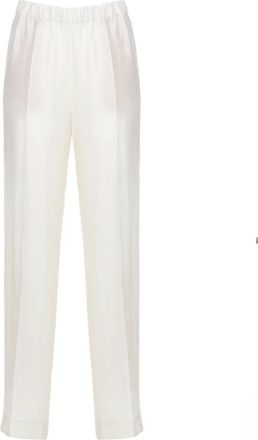 Fabiana Filippi Viscose Broek - Dames - Straight fit broeken - Wit - M - Broeken