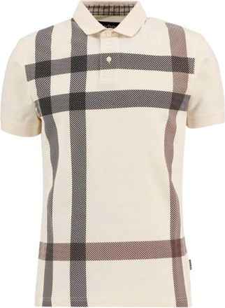 Barbour Blaine Oversized Tartan Polo - Heren - Polos - Beige - L - Katoen - Tops