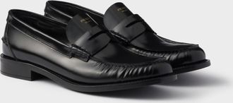 Prada Brushed leather loafers