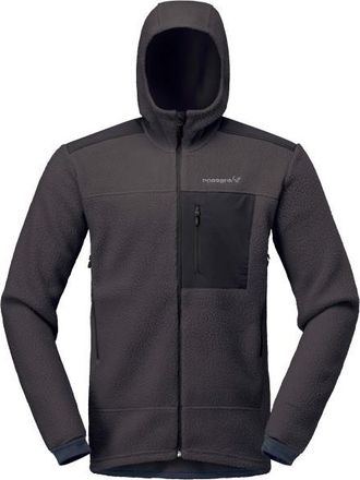 Norrøna Trollveggen Warm3 Zip Hood Fleecejacke für Herren | grau
