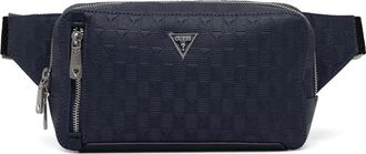 Guess Co Torino zip logo belt bag - men - Polyurethane - One Size - Blue