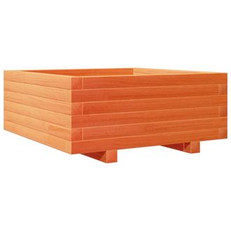 vidaXL Vidaxl - Jardinera De Madera Maciza De Pino Marr&oacute;n Cera 60x60x26,5 Cm