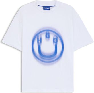 HUGO BOSS All-gender T-shirt with blurred logo print