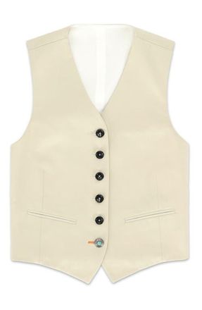 Fortela Demi Satin Vest in Camel at Nordstrom, Size 40 Eu