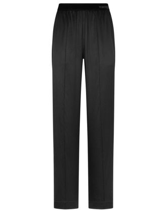 Tom Ford Silk Elastic Waistband Pajama Straight-Leg Pants