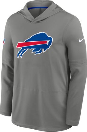 Nike Buffalo Bills Alt Nike Mens Dri-FIT NFL Long-Sleeve Hooded Top in Grey | 03B90JF6Q81-HHY
