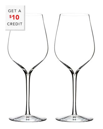 Waterford Set Of 2 Elegance Sauvignon Blanc Wine Glasseswith $10 Credit