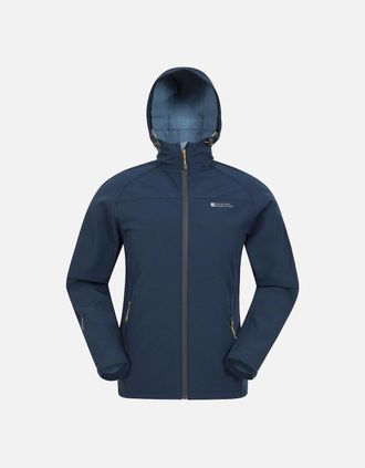 Mountain Warehouse Mens Mountain Warehouse Mens Exodus Waterproof Soft Shell Jacket - Blue - Size: Regular/34