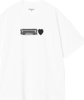 Carhartt Work in Progress Deconstructed Label Short Sleeve T-Shirt White I036008-02-XX