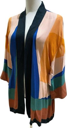 O'Neill Womens Josie Open Front Kimono Blouse In Multicolor
