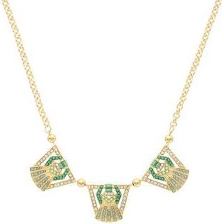 Olivia Welles Deco Detail Necklace in Gold /Turquoise at Nordstrom Rack