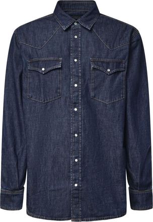 Dondup Heren, Overhemden, Blauw, Maat: XL Denim