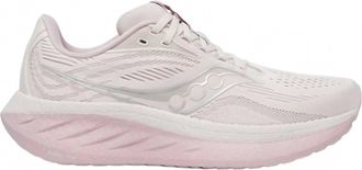 Saucony Womens Ride 18 Running Shoes In Moon/wood Rose