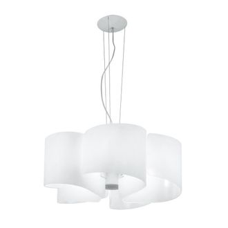 Netlighting Imagine Curved Glass Ceiling Pendant White E27