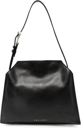 Orciani Trinity Soft Small Shoulder Bag - Dames - Schoudertassen - Zwart - ONE Size - Katoen - Tassen