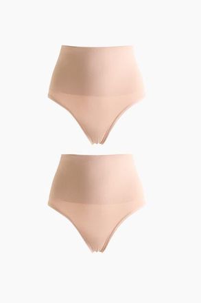 H&M 2-pack Medium Shape Thong Briefs in Light Beige at Nordstrom, Size X-Large