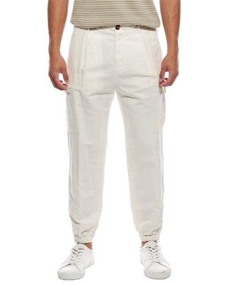 Brunello Cucinelli Linen-Blend Cargo Jogger