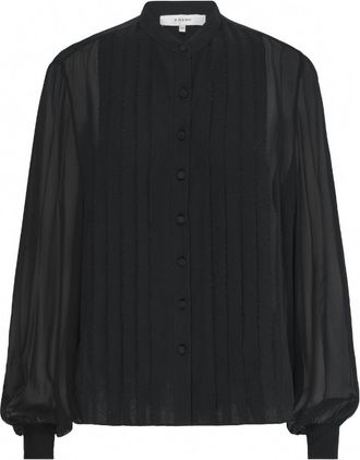 Frame Denim Womens Inez Blouse In Black