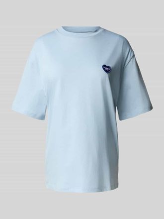 Carhartt Work in Progress T-Shirt mit Label-Badge Modell Heart II Hartt in Hellblau, Gr&ouml;&szlig;e XS