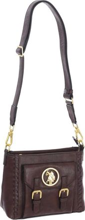 U.S.Polo Association Synthetische Crossbody Tas met Ritssluiting - Dames - Schoudertassen - Bruin - ONE Size - Tassen