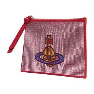 Vivienne Westwood Beaded Orb Logo Clutch - Pink