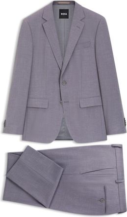BOSS Two-piece slim-fit suit in micro-patterned cloth