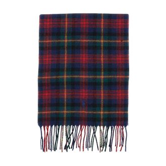 Polo Ralph Lauren Winter Scarves, male, Multicolor, Size: ONE SIZE Patchwork Plaid Wool-Blend Scarf