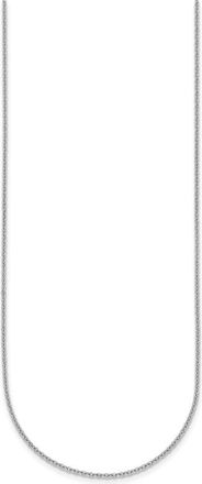 Diamond2Deal 14K White Gold Rhodium-plated Polished 1.5mm Solid Cable Chain Necklace