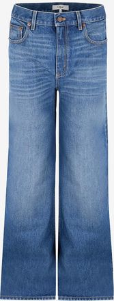 Chlo&eacute; Ausgestellte Denim-Jeans mit hoher Taille Hazy Blue