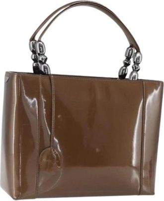 Dior Pre-owned Vintage Handtas van Lakleer - Dames - Vintage Handtas - Bruin - ONE Size - Leer - Vintage
