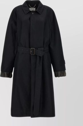 Maison Margiela long trench coat belted waist
