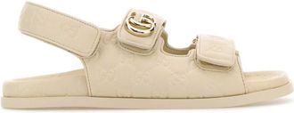 Gucci Ivory Leather Sandals