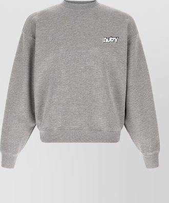 Autry cotton blend logo print crewneck sweatshirt