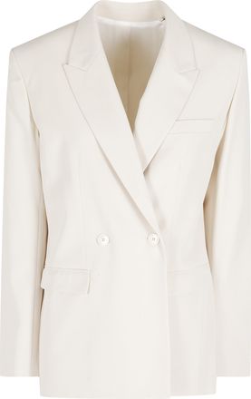Isabel Marant Ecru Calie GB Double-Breasted Acetate-Blend Blazer