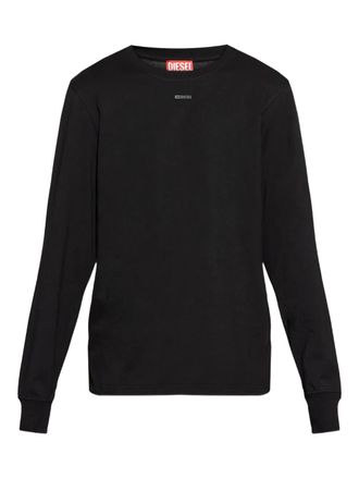 Diesel T-Adjust-LS-V1 logo long-sleeve T-shirt - men - Cotton - L - Black