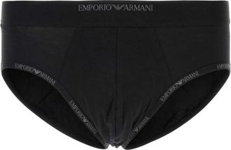 Emporio Armani Briefs met Logo Tailleband - Heren - Onderbroek - Zwart - S - Ondergoed