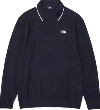 The North Face Long Sleeve Polo Shirt Navy NT7QN51B