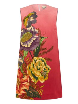Alemais Inez floral-print sleeveless mini dress - women - Linen/Flax/Viscose - L - Pink