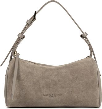 Lancaster Sac Rectangle Zipp&eacute; S Su&egrave;de - Dames - Handtassen - Grijs - ONE Size - Su&egrave;de - Tassen