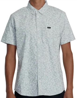 Rvca Mens Thatll Do Printed Short Sleeve Top In Gray